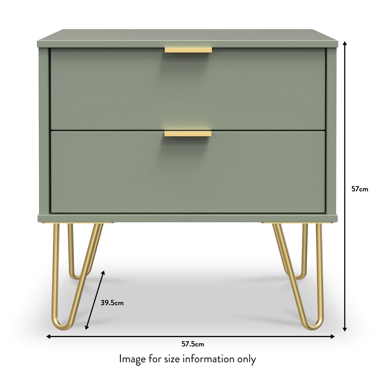 Moreno 2 Drawer Side Table