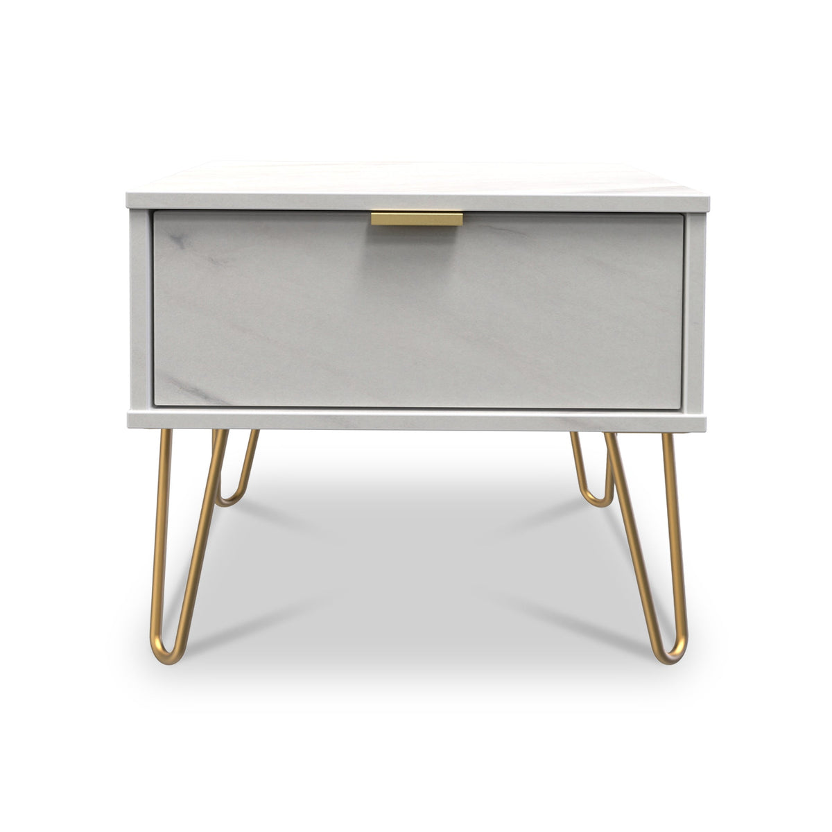 Moreno Marble Effect 1 Drawer Side Table