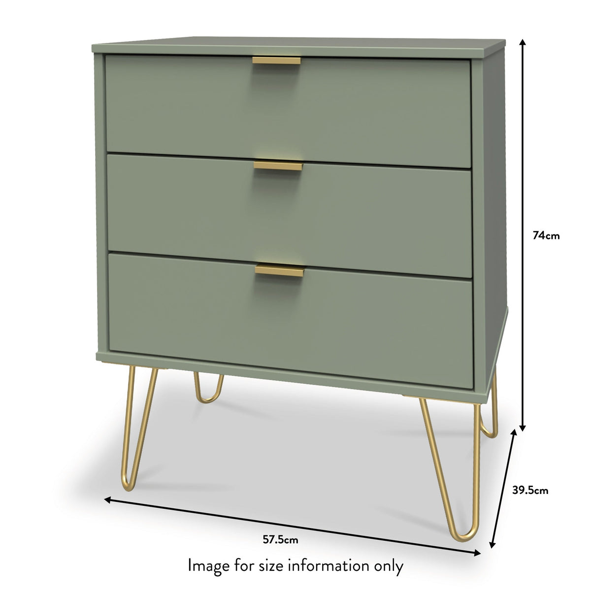 Moreno 3 Drawer Midi Unit