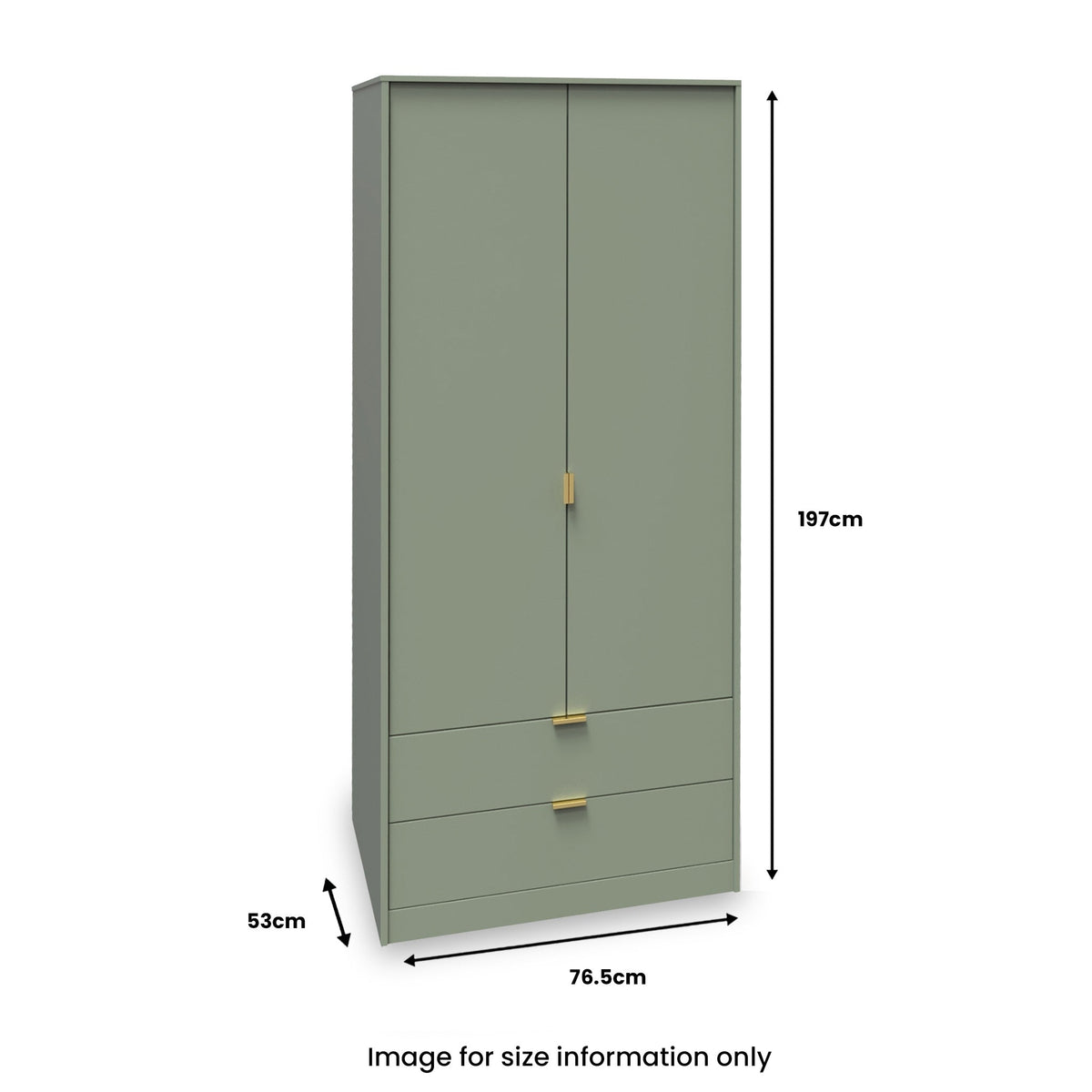 Moreno 2 Door 2 Drawer Double Wardrobe