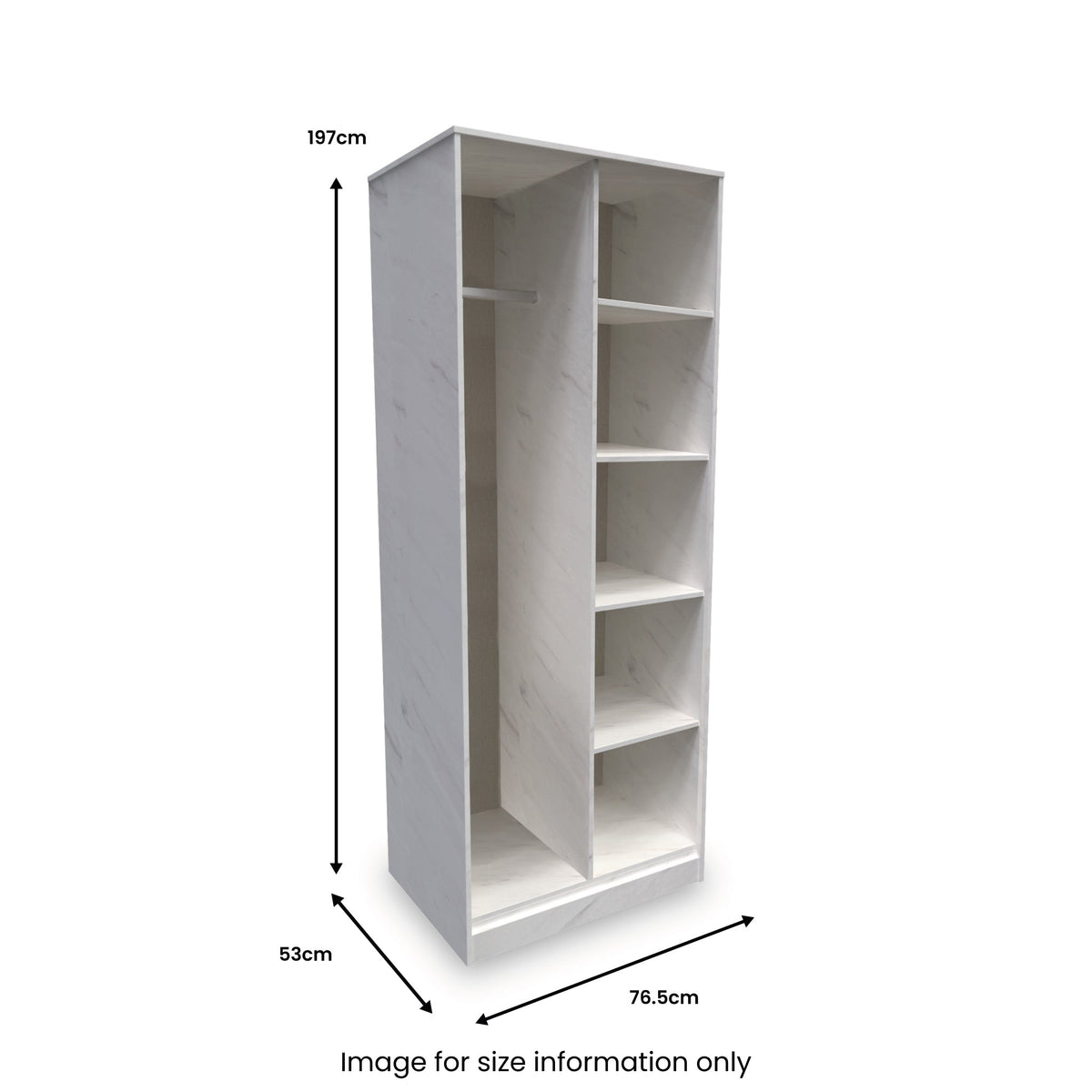Moreno Marble Open Shelf Unit