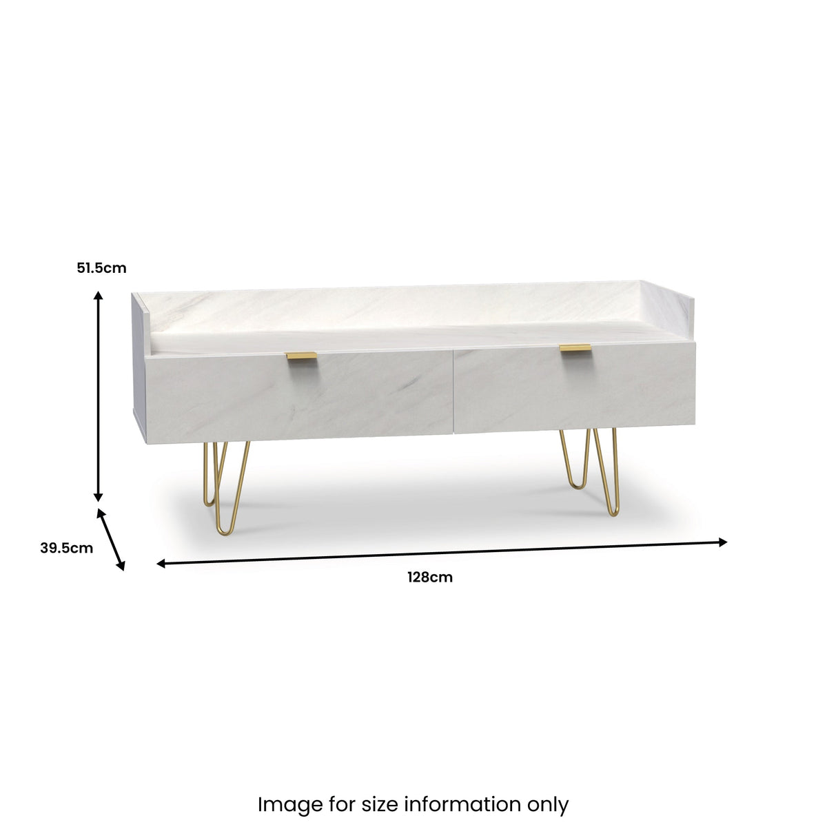 Moreno Marble Effect Media Console Unit