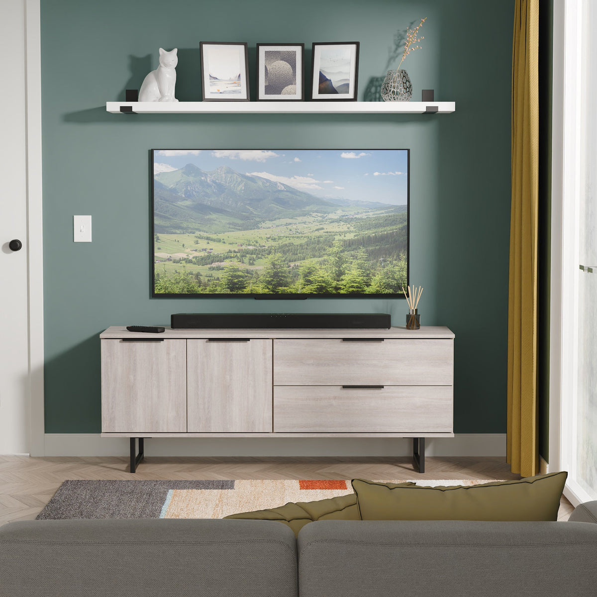 Ashbourne 2 Drawer 2 Door Sideboard