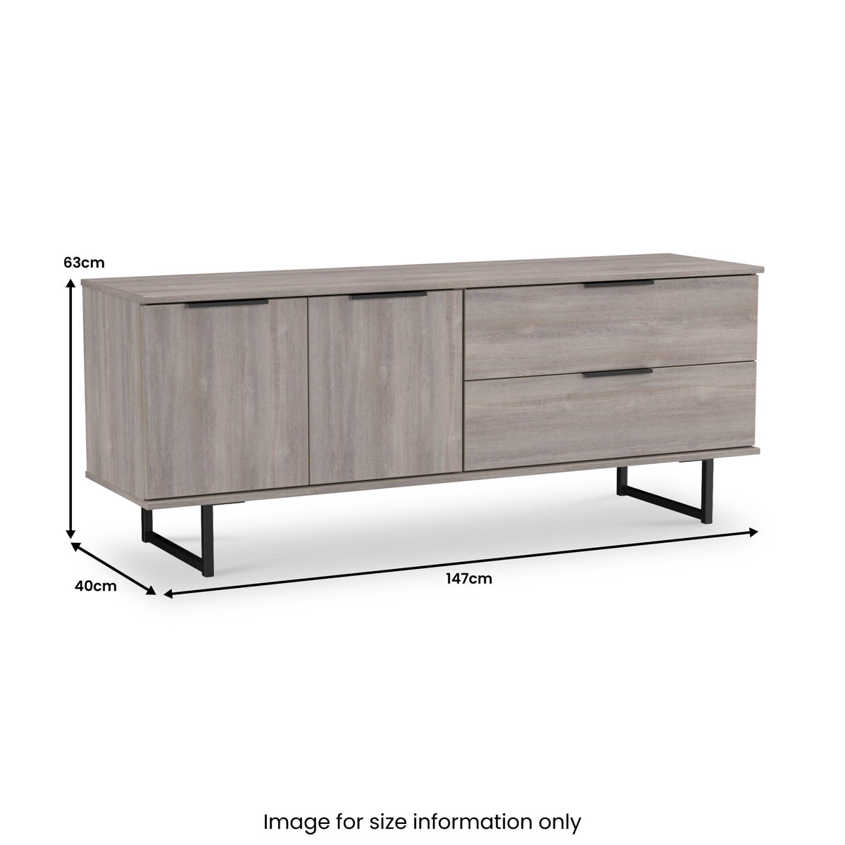 Ashbourne 2 Drawer 2 Door Sideboard
