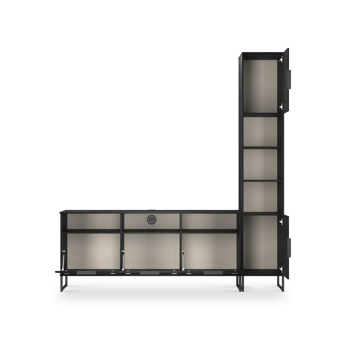 Ashbourne L-Shaped Media Wall TV Unit