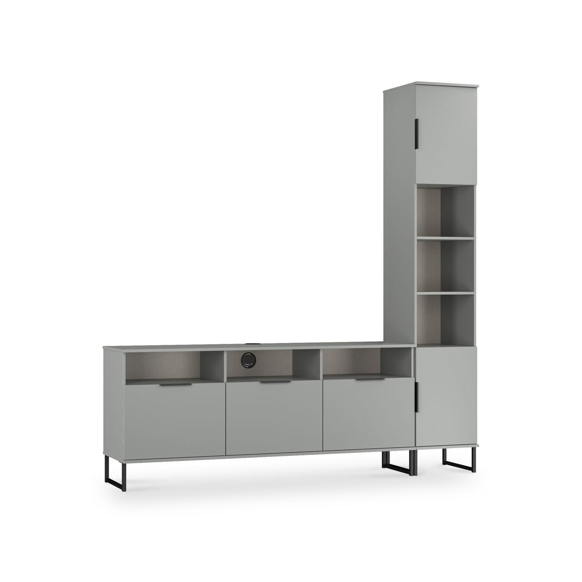 Ashbourne L-Shaped Media Wall TV Unit