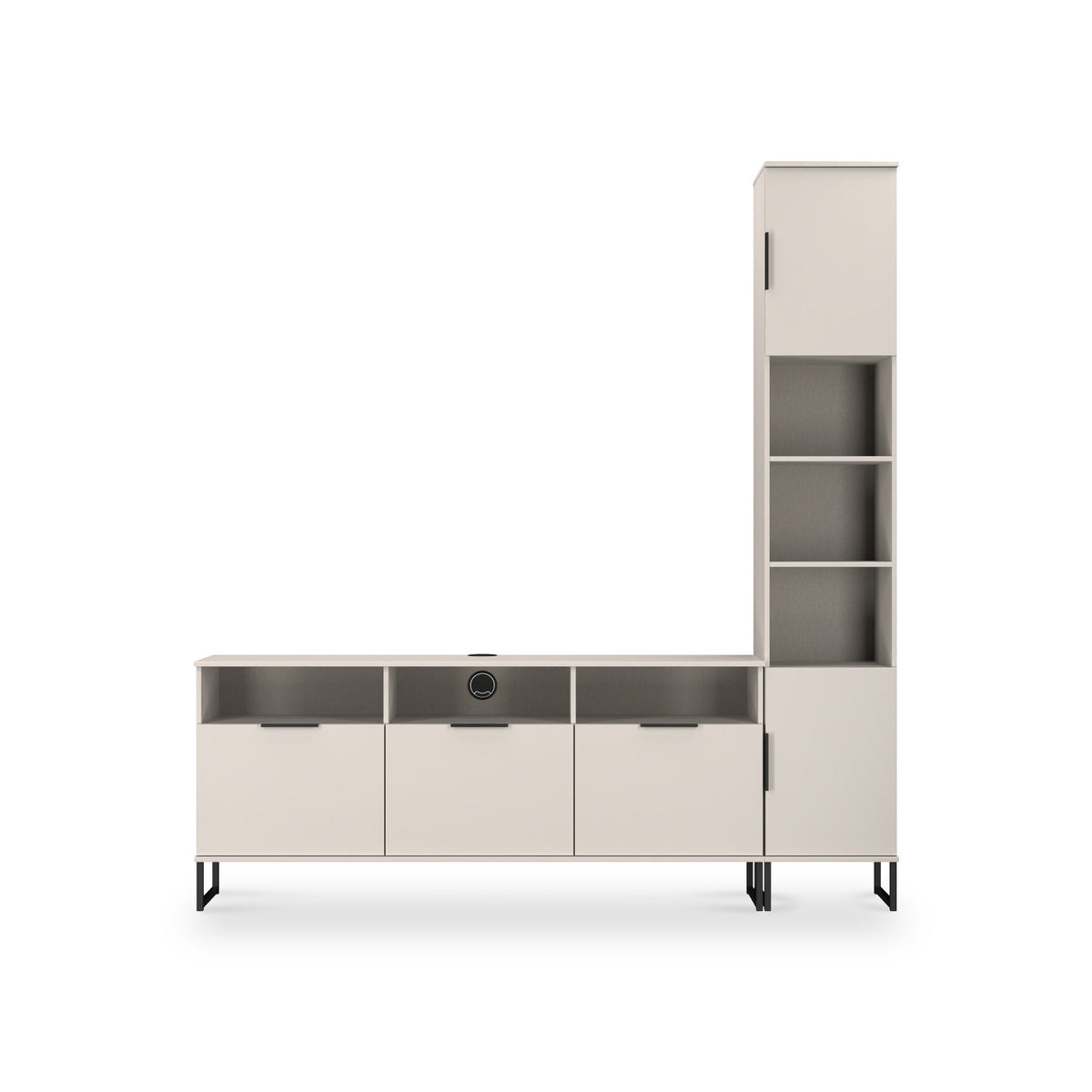 Ashbourne L-Shaped Media Wall TV Unit