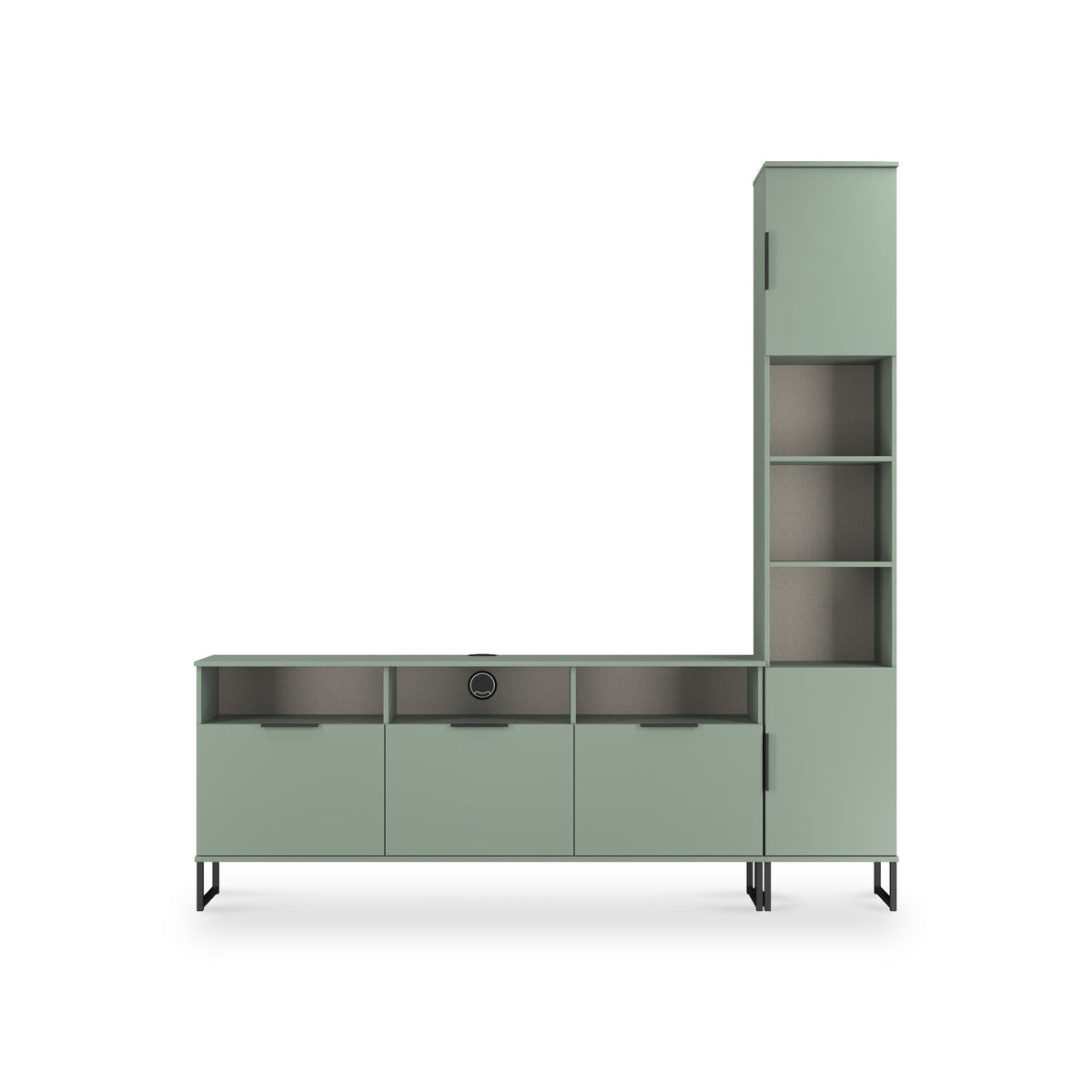 Ashbourne L-Shaped Media Wall TV Unit