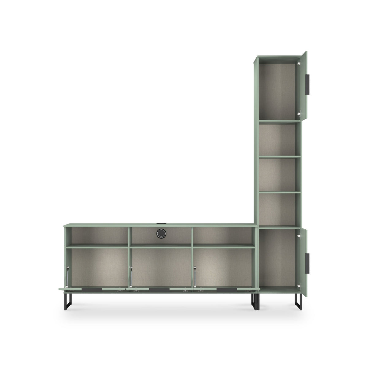 Ashbourne L-Shaped Media Wall TV Unit