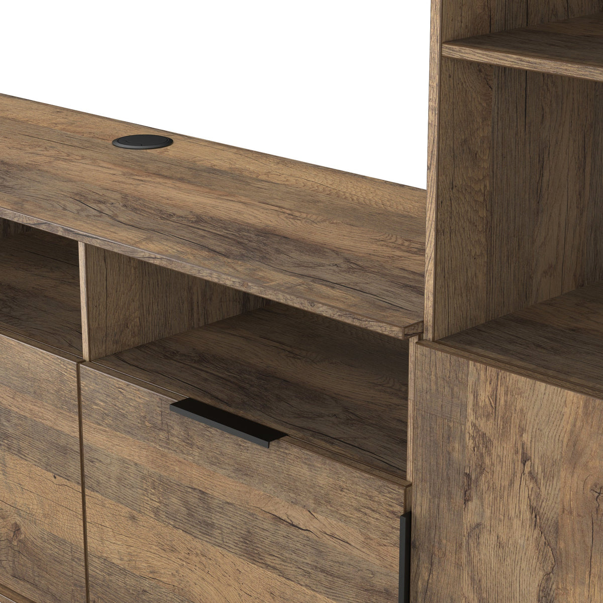 Ashbourne L-Shaped Media Wall TV Unit