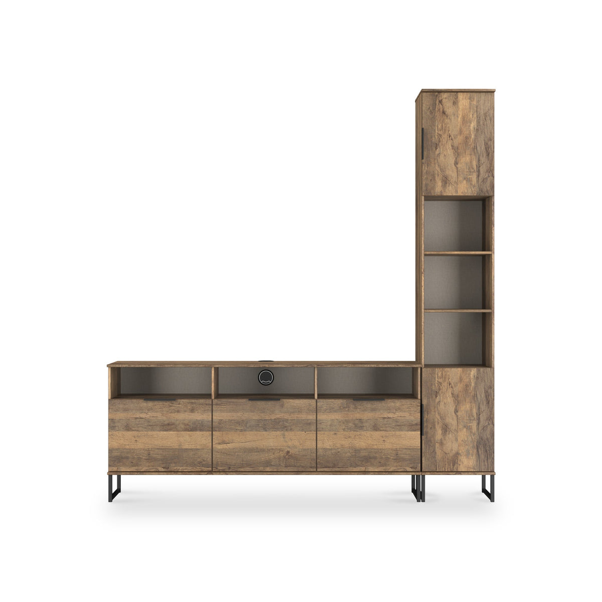 Ashbourne L-Shaped Media Wall TV Unit