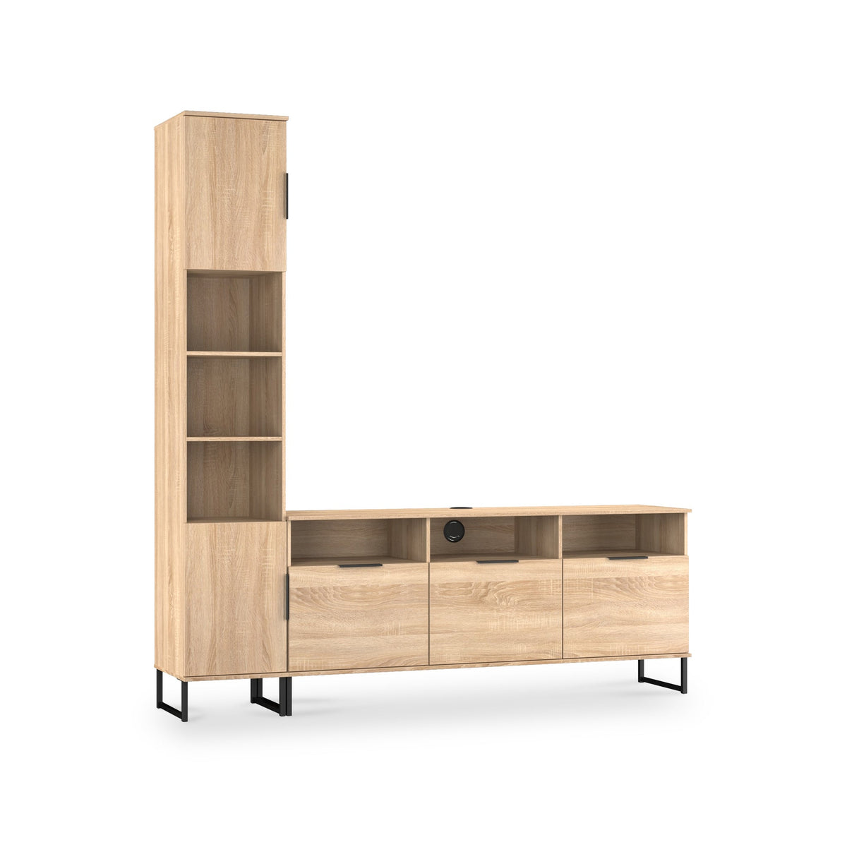 Ashbourne L-Shaped Media Wall TV Unit