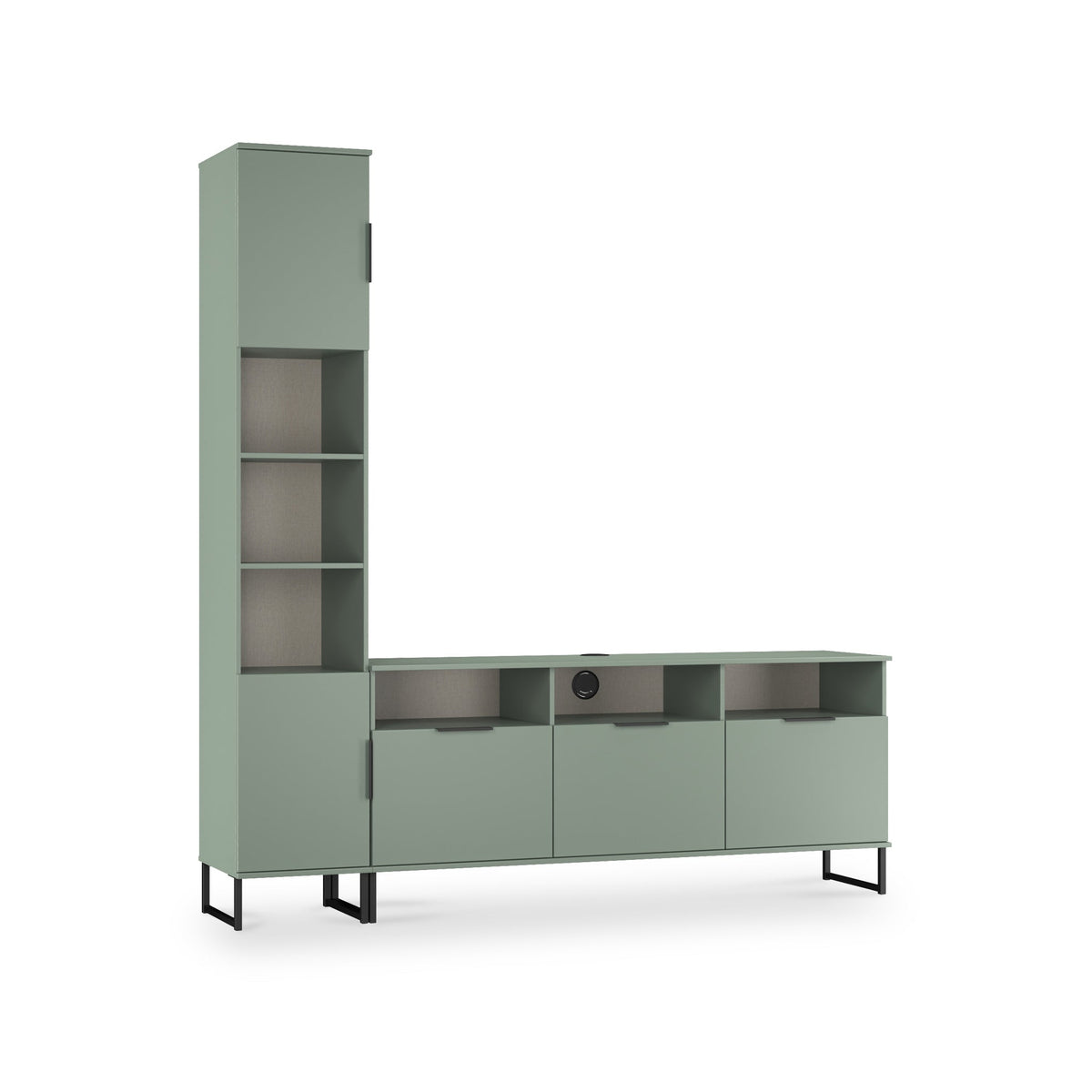 Ashbourne L-Shaped Media Wall TV Unit