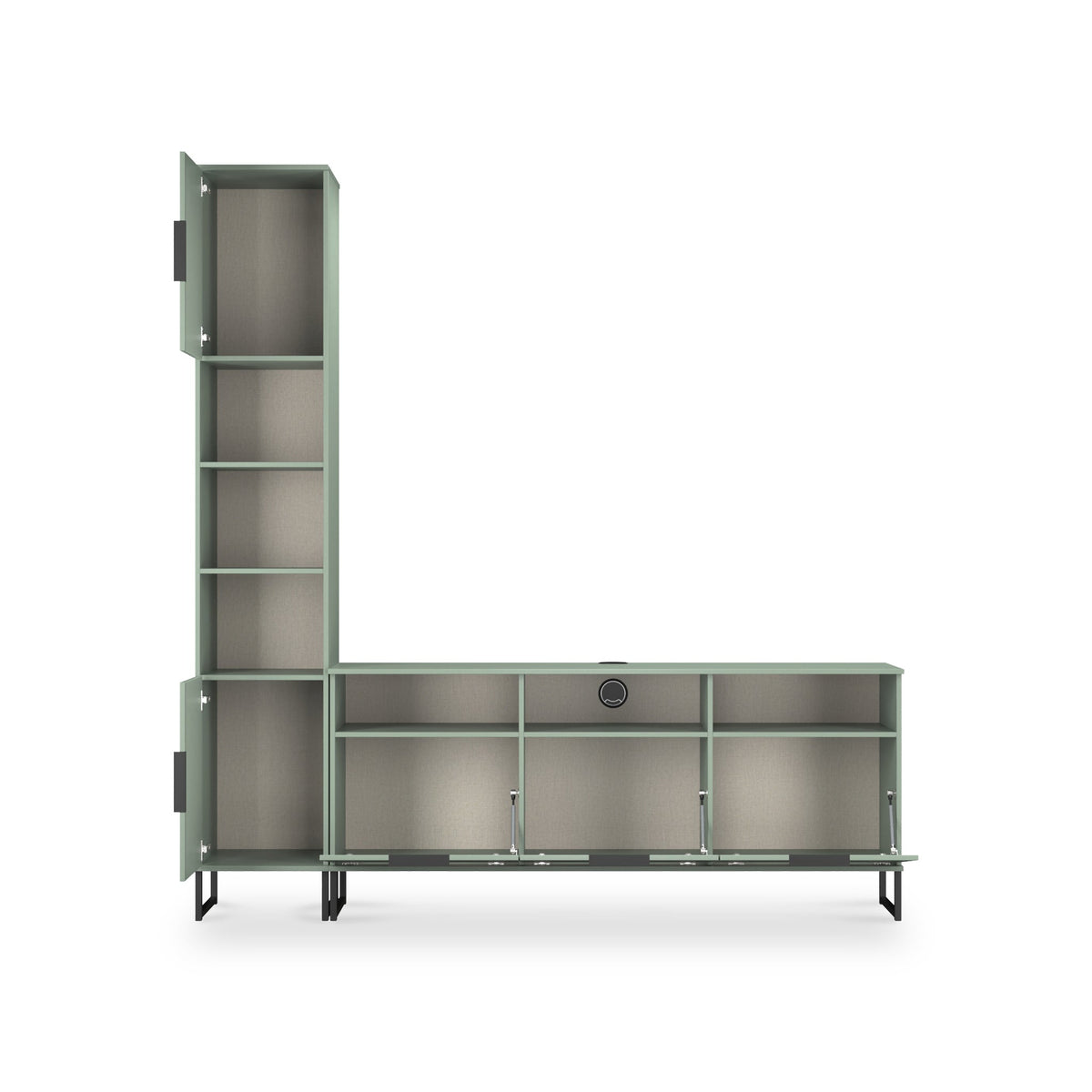 Ashbourne L-Shaped Media Wall TV Unit