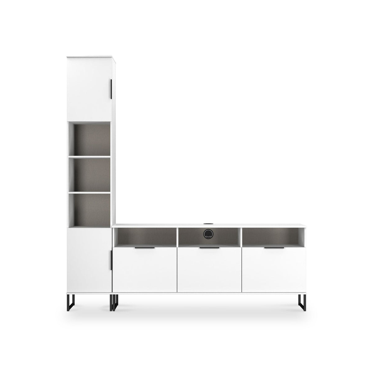 Ashbourne L-Shaped Media Wall TV Unit