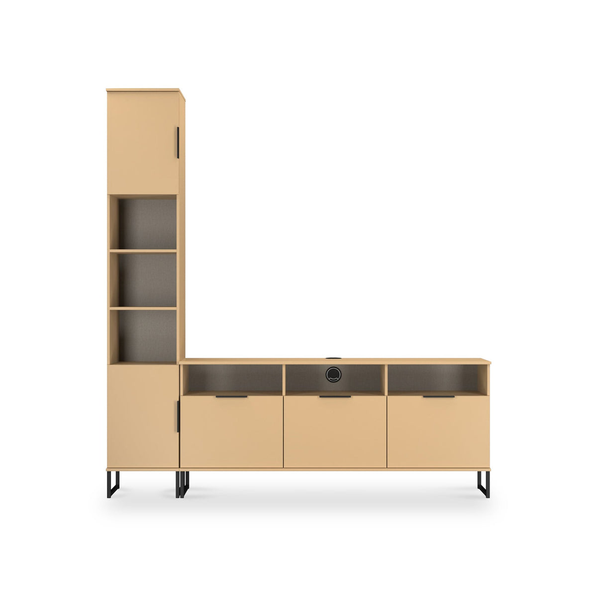 Ashbourne L-Shaped Media Wall TV Unit