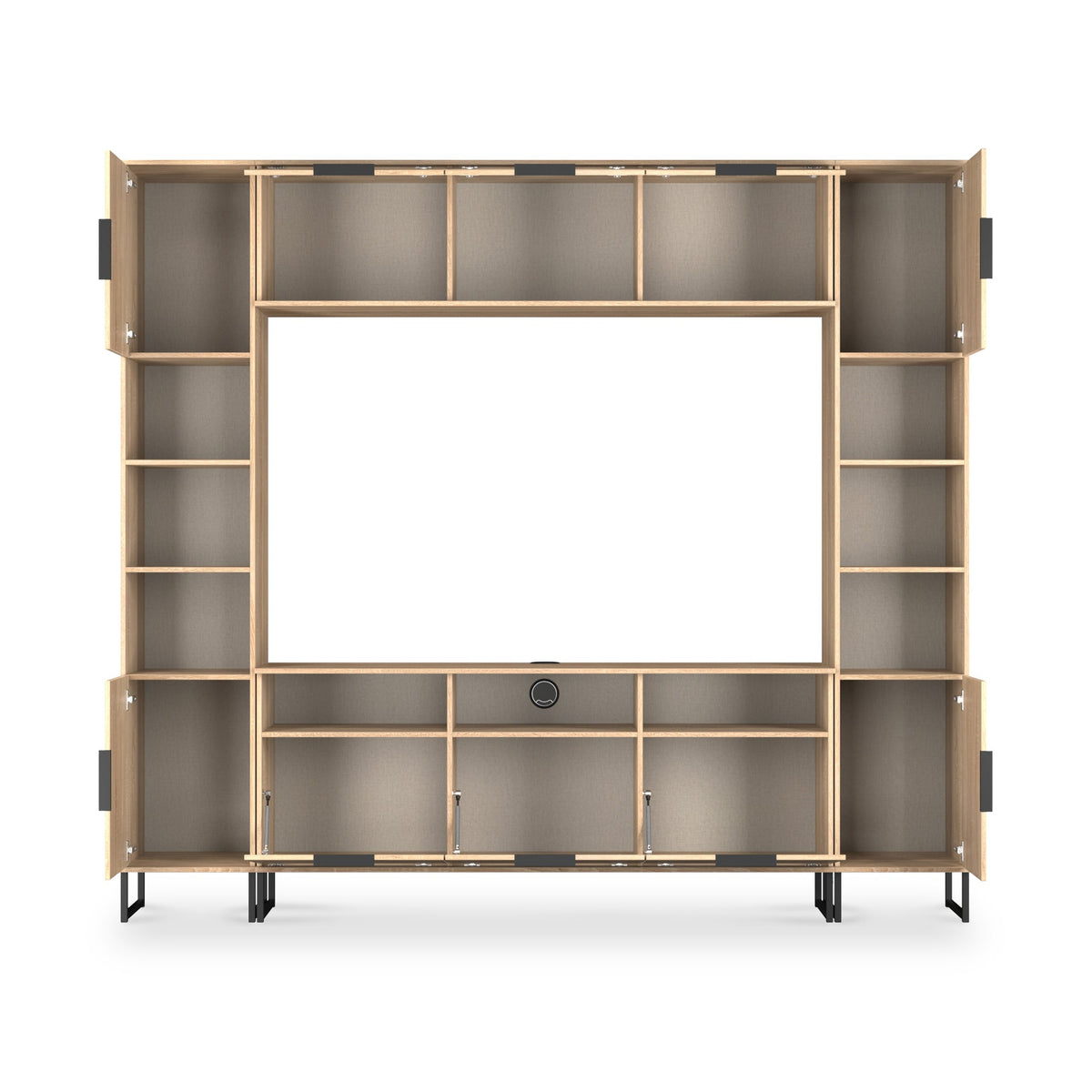 Ashbourne Media Wall TV Unit with Overhead Storage