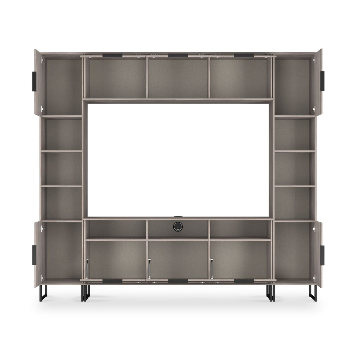 Ashbourne Media Wall TV Unit with Overhead Storage
