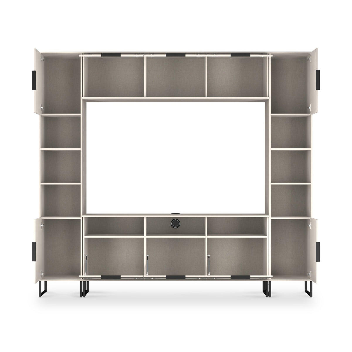 Ashbourne Media Wall TV Unit with Overhead Storage