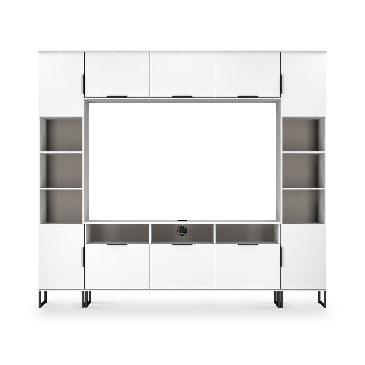 Ashbourne Media Wall TV Unit with Overhead Storage
