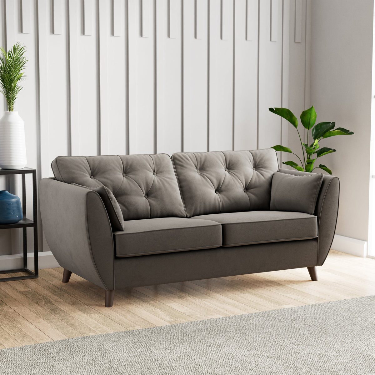 Edison Velvet 3 Seater Sofa