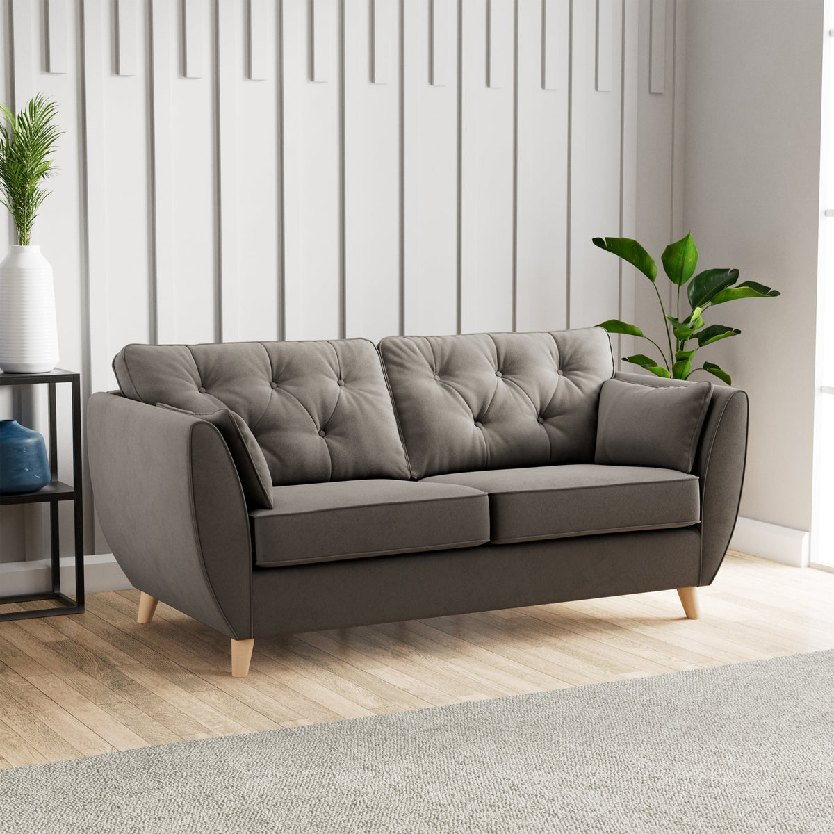 Edison Velvet 3 Seater Sofa