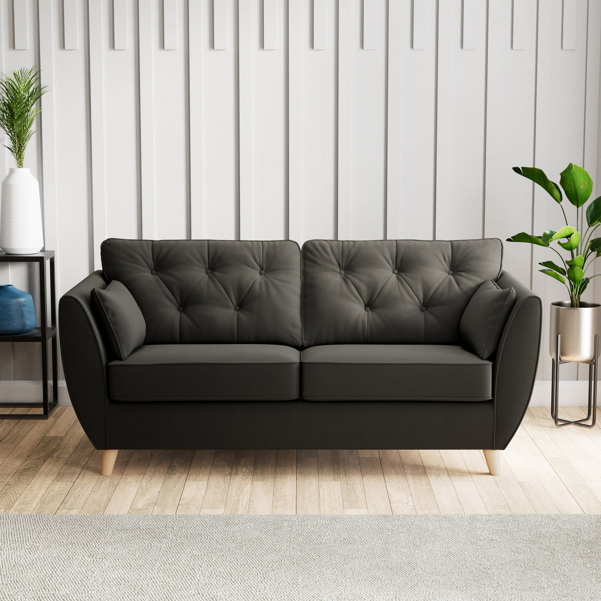 Edison Velvet 3 Seater Sofa