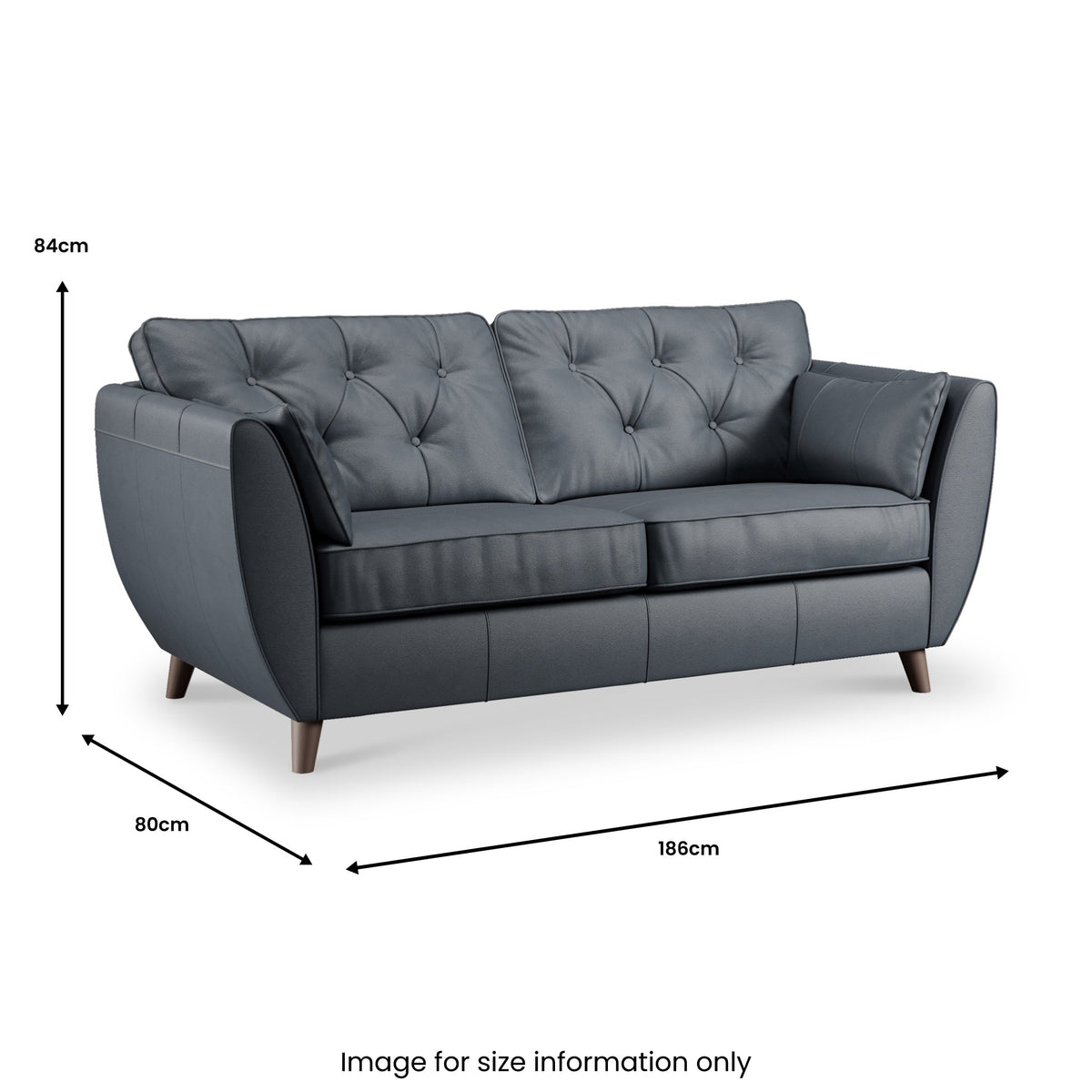 Edison Leather 3 Seater Sofa