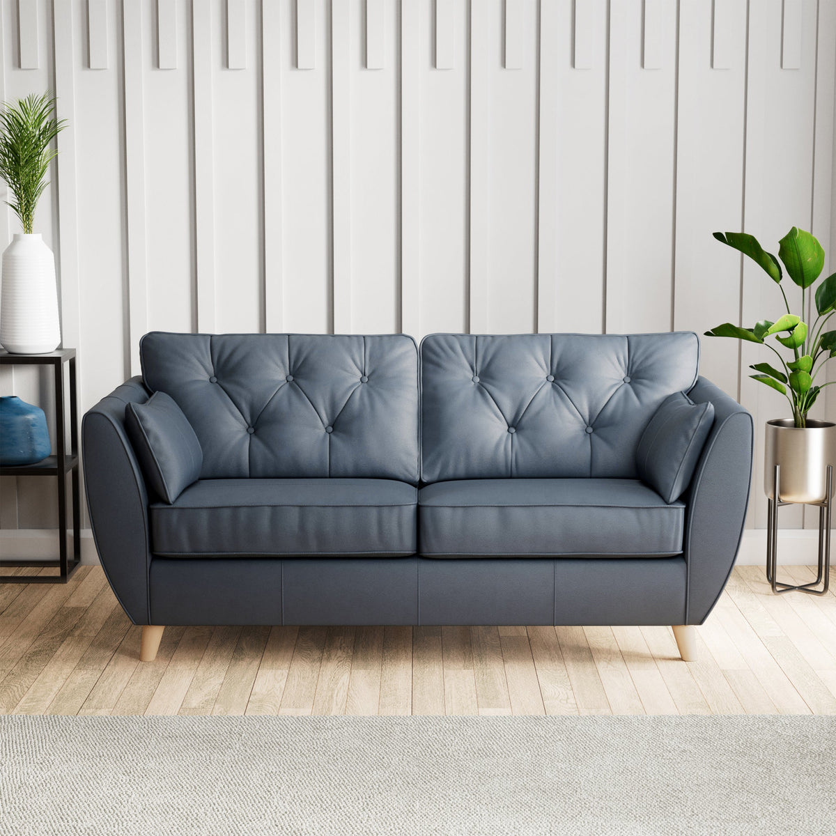 Edison Leather 3 Seater Sofa