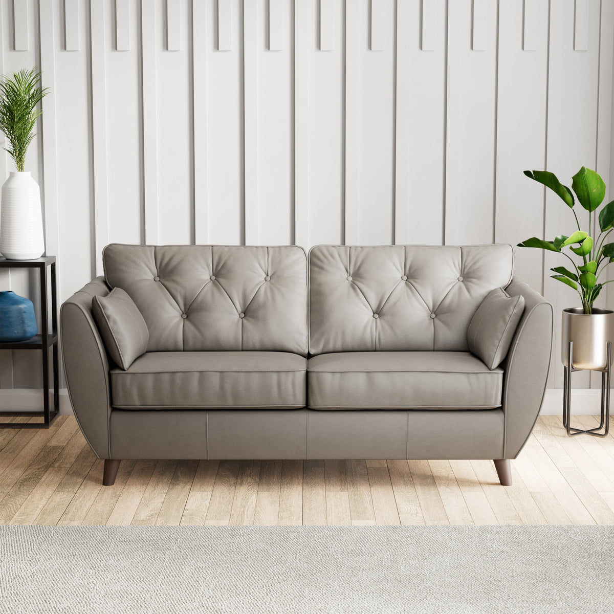 Edison Leather 3 Seater Sofa