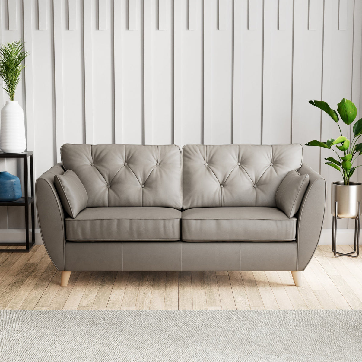 Edison Leather 3 Seater Sofa