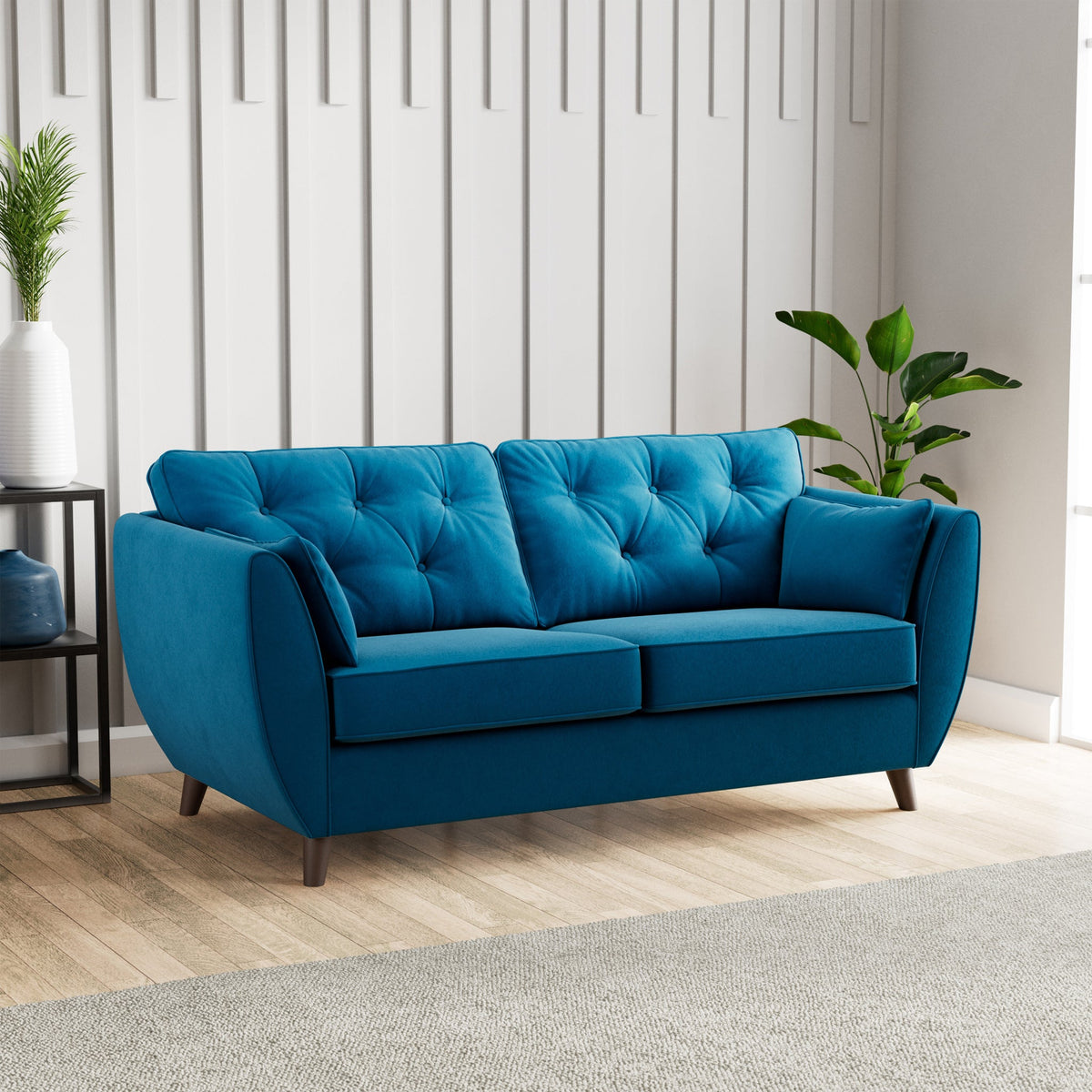 Edison Velvet 3 Seater Sofa