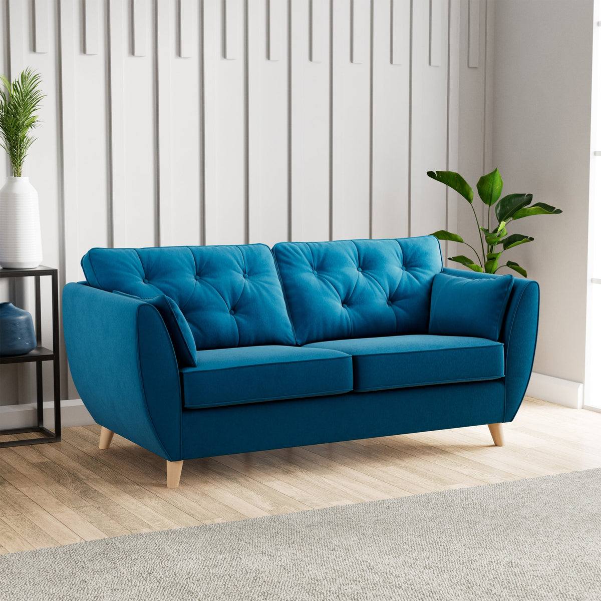 Edison Velvet 3 Seater Sofa