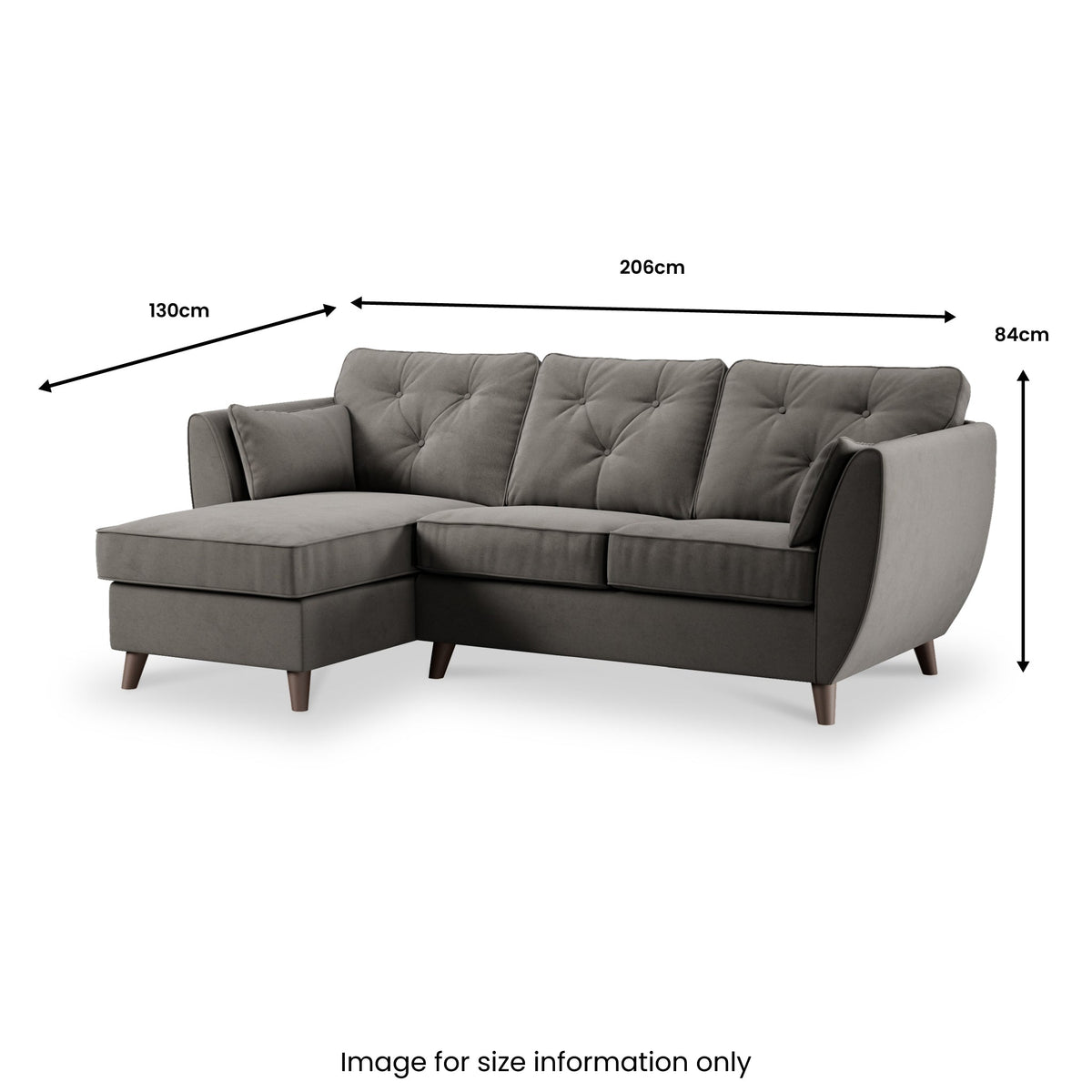 Edison Velvet Chaise Sofa