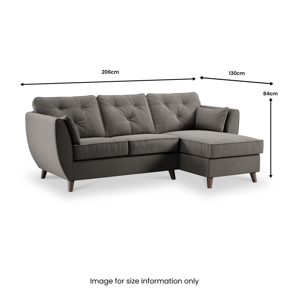 Edison Velvet Chaise Sofa