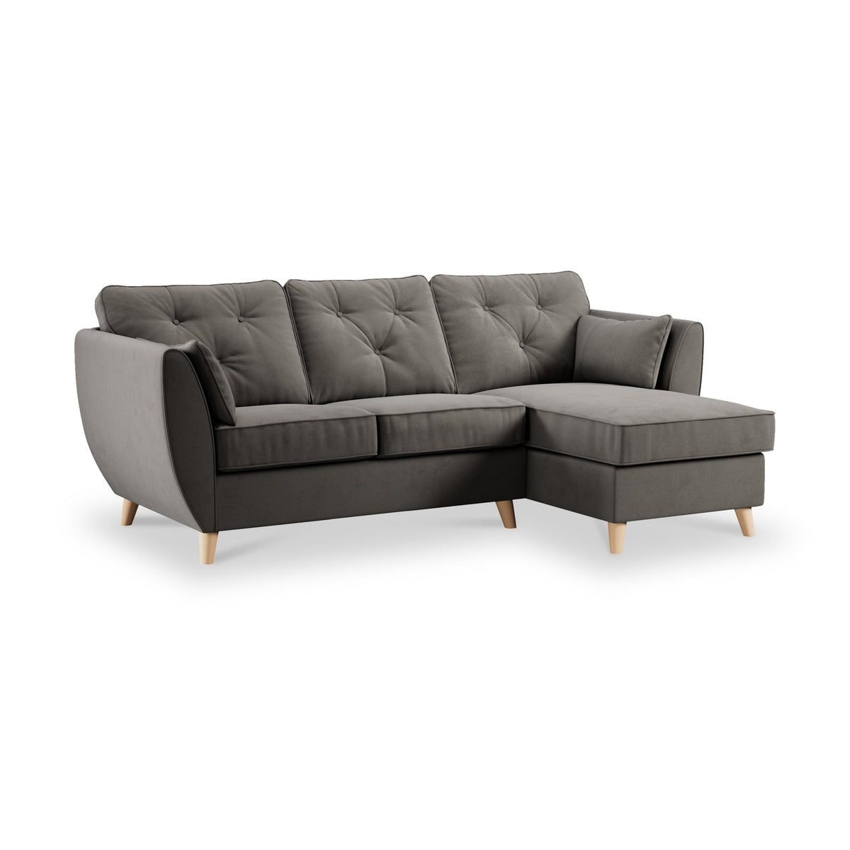 Edison Velvet Chaise Sofa