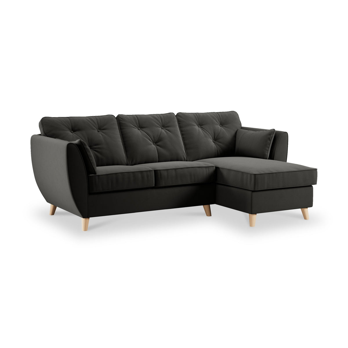 Edison Velvet Chaise Sofa
