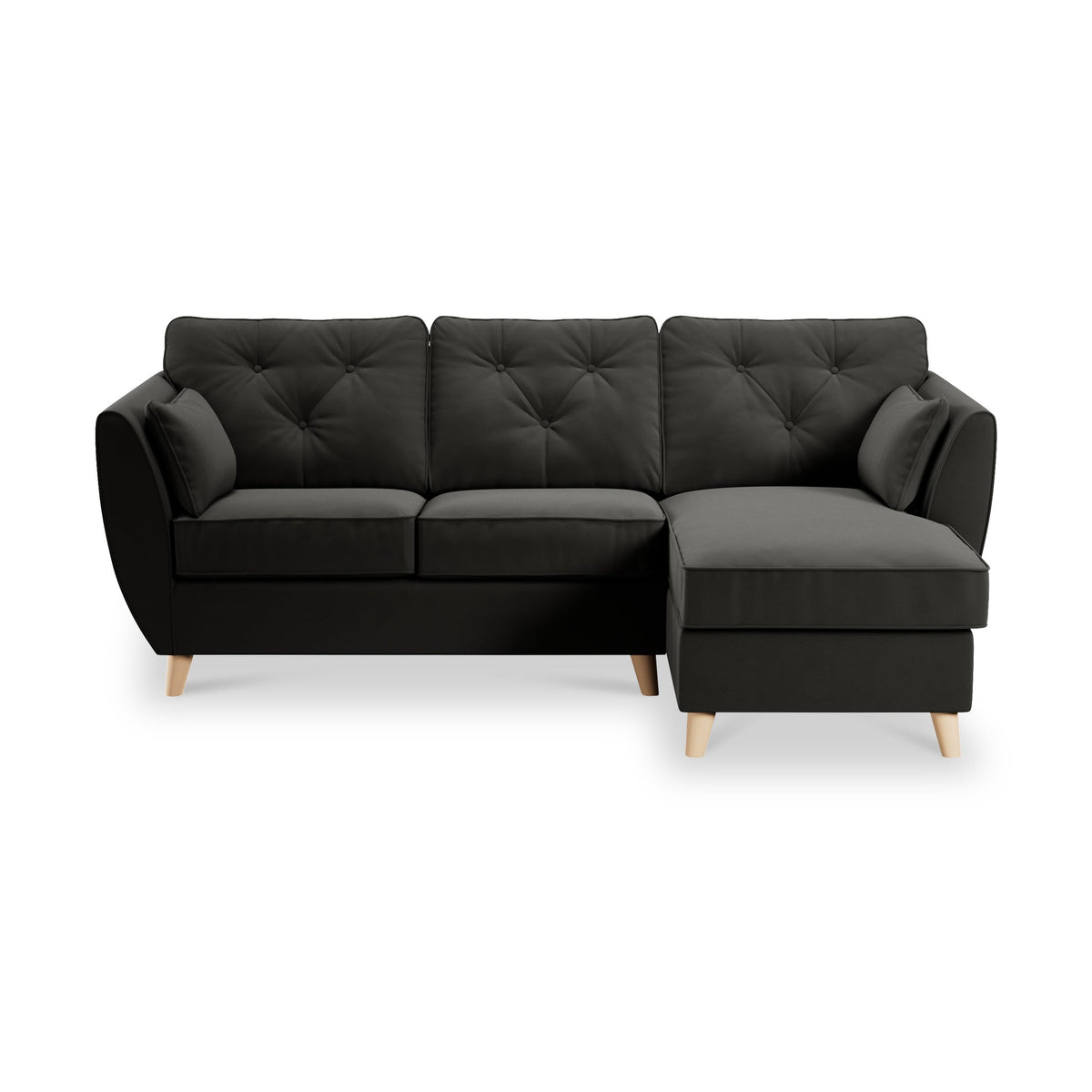 Edison Velvet Chaise Sofa