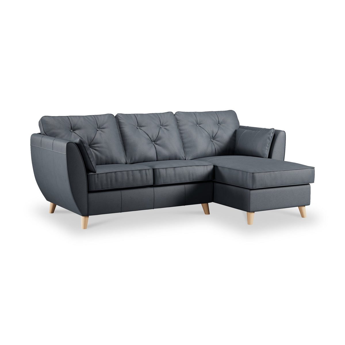 Edison Leather Chaise Sofa