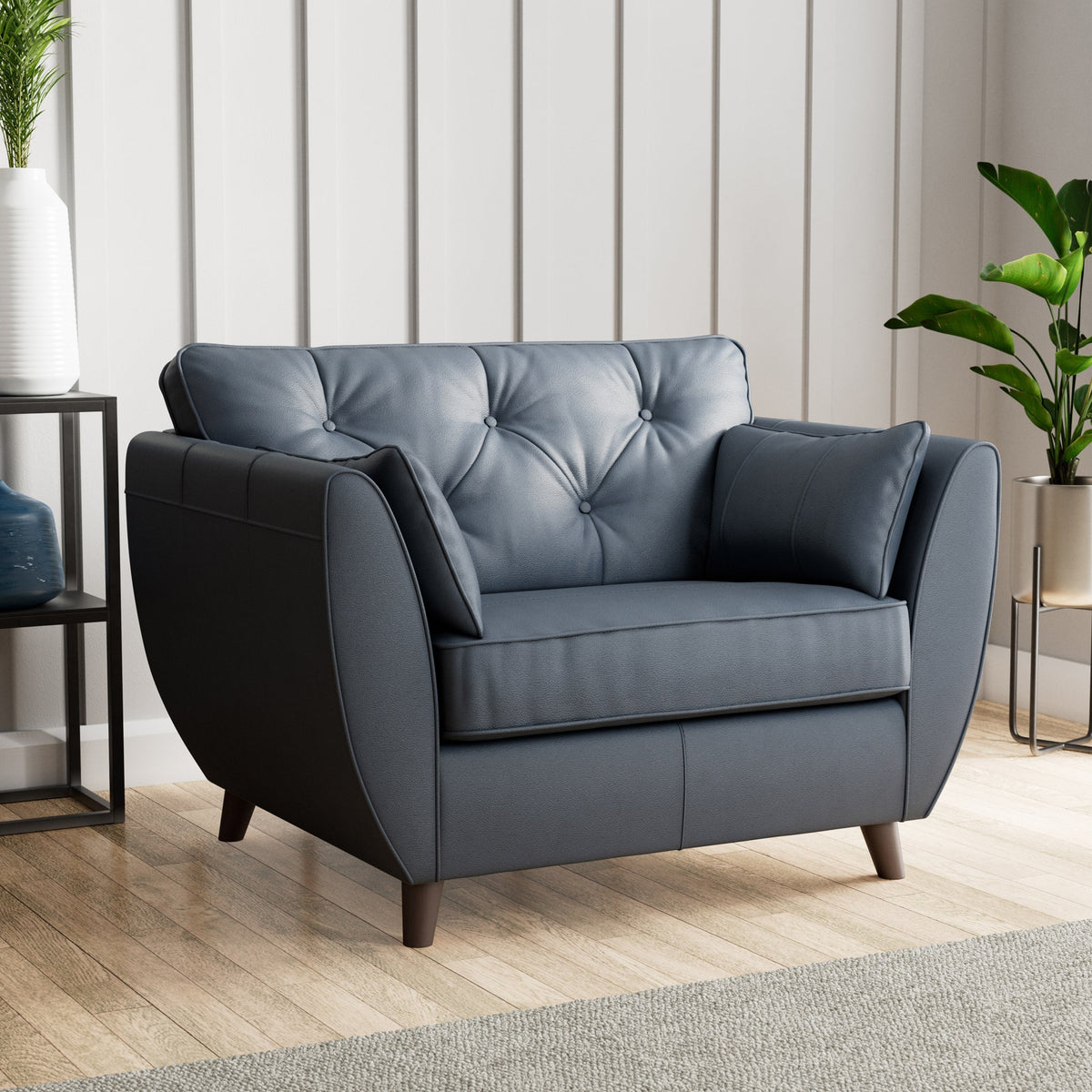 Edison Leather Snuggler Chair