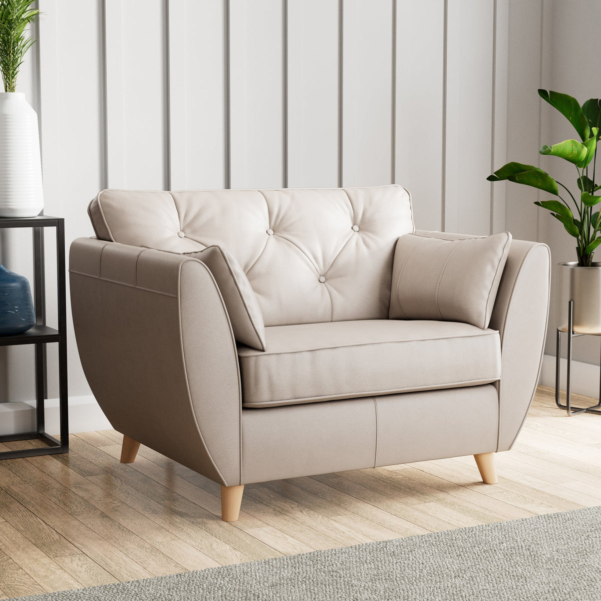 Edison Leather Snuggler Chair