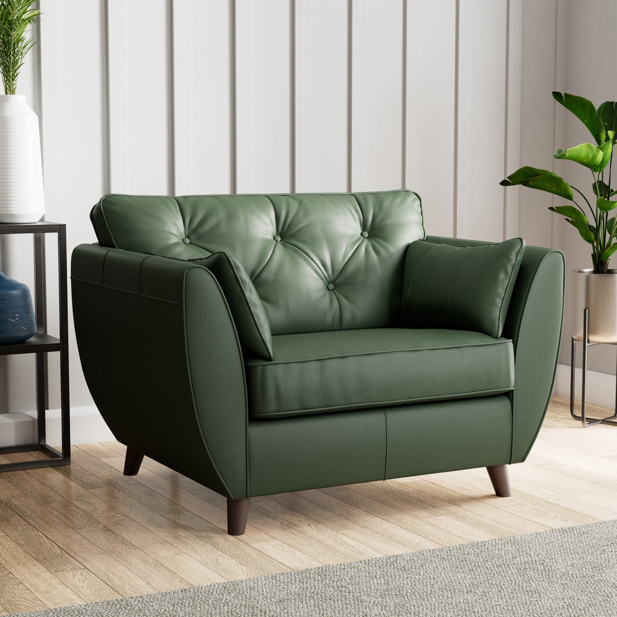 Edison Leather Snuggler Chair