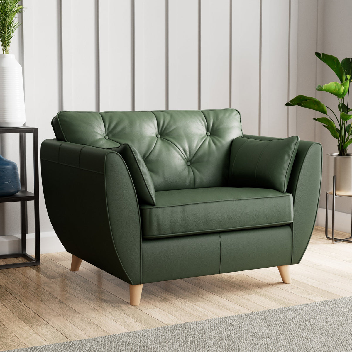 Edison Leather Snuggler Chair