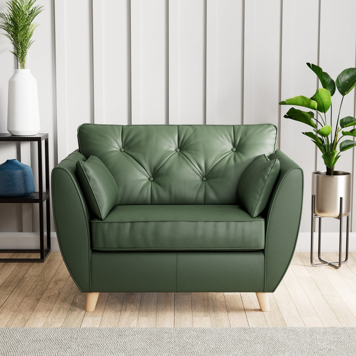 Edison Leather Snuggler Chair