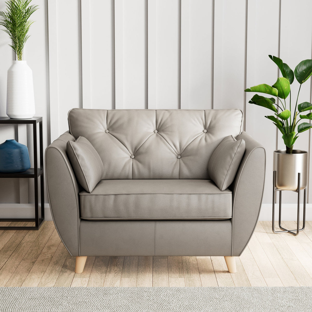 Edison Leather Snuggler Chair