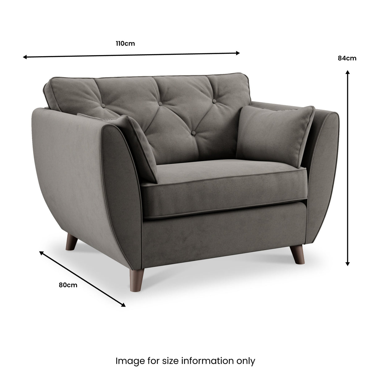 Edison Velvet Snuggler Chair