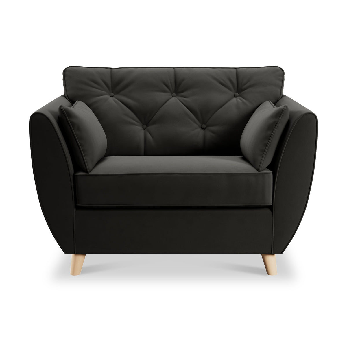 Edison Velvet Snuggler Chair