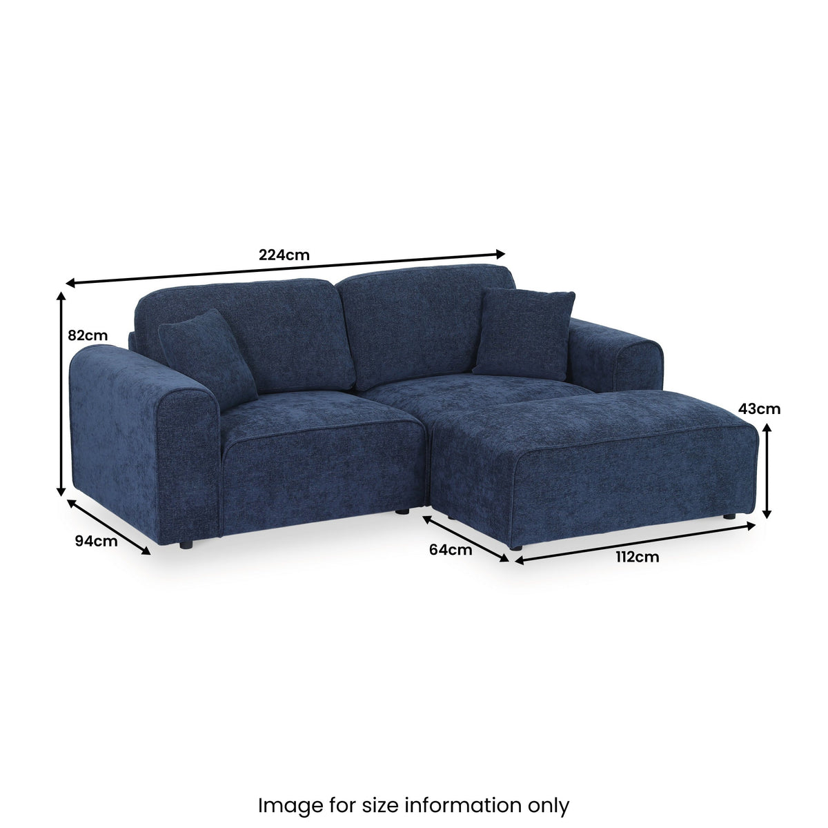 Hugo XL Chaise Sofa