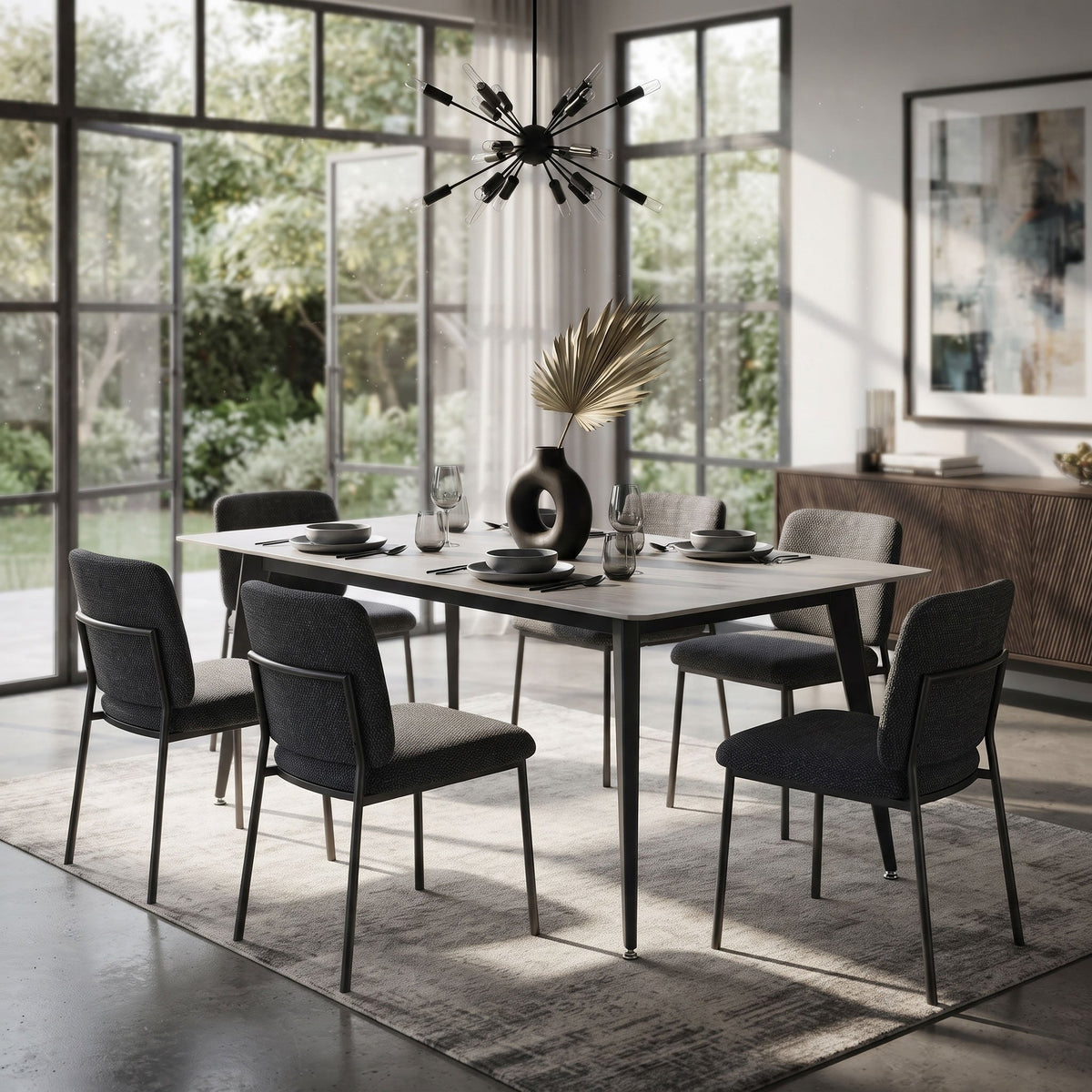 Owen Grey Sintered Stone Dining Table
