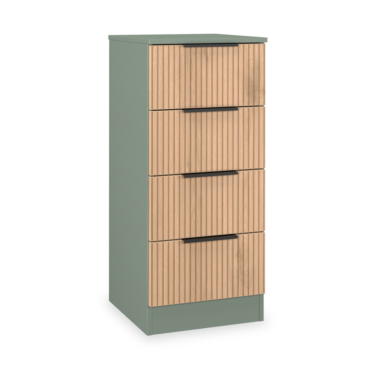 Jago Slatted Effect 4 Drawer Bedside Table